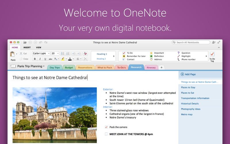 Onenote mac version